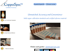 Tablet Screenshot of copperspec.com